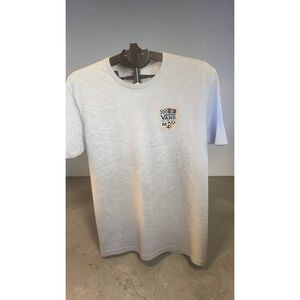 Men's Vans “off the wall” Gray Orange Short Sleeve Tee M